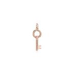 Tiffany Keys modern keys open round key pendant in 18ct rose gold with diamonds.