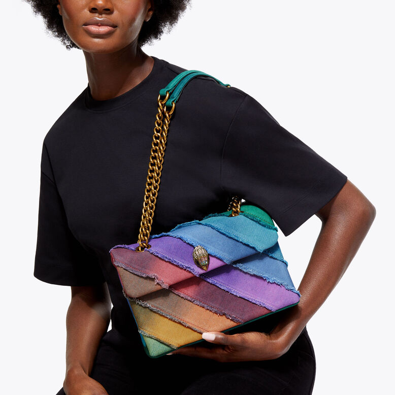 DENIM KENSINGTON BAG L, , hi-res