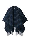 Check Wool Cashmere Cape