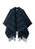Check Wool Cashmere Cape, , hi-res