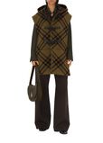 Check Wool Cape, , hi-res