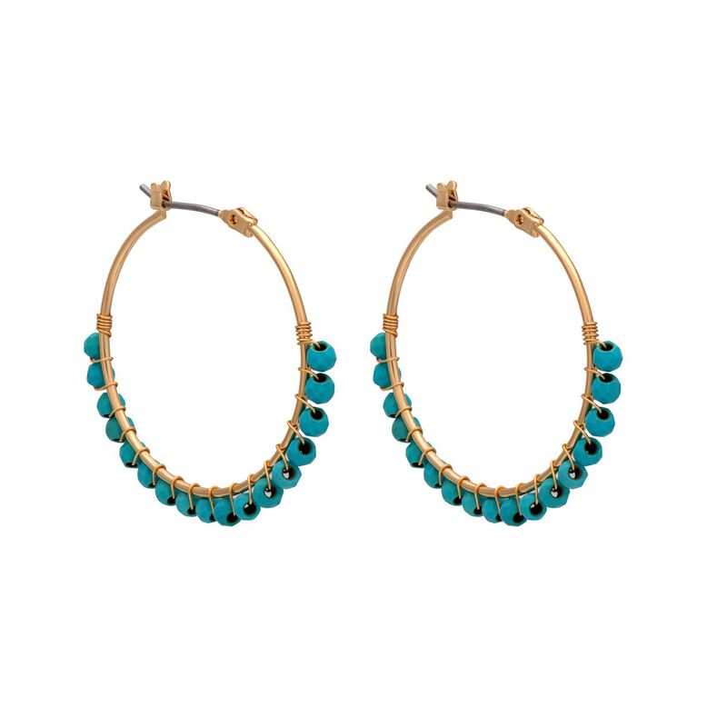 Lucia Hoop Earings Gold, , hi-res