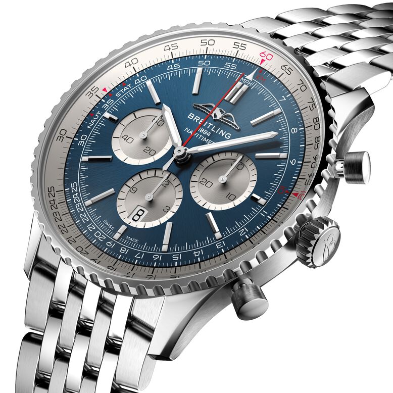 Navitimer B01 Chronograph 46 Stainless Steel Watch, , hi-res