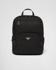 Re-Nylon and Saffiano leather backpack