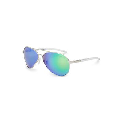 Junior Hurricane Silver and Green Sunglasses J139