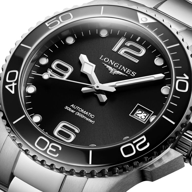 HydroConquest 39mm Mens Watch Black, , hi-res