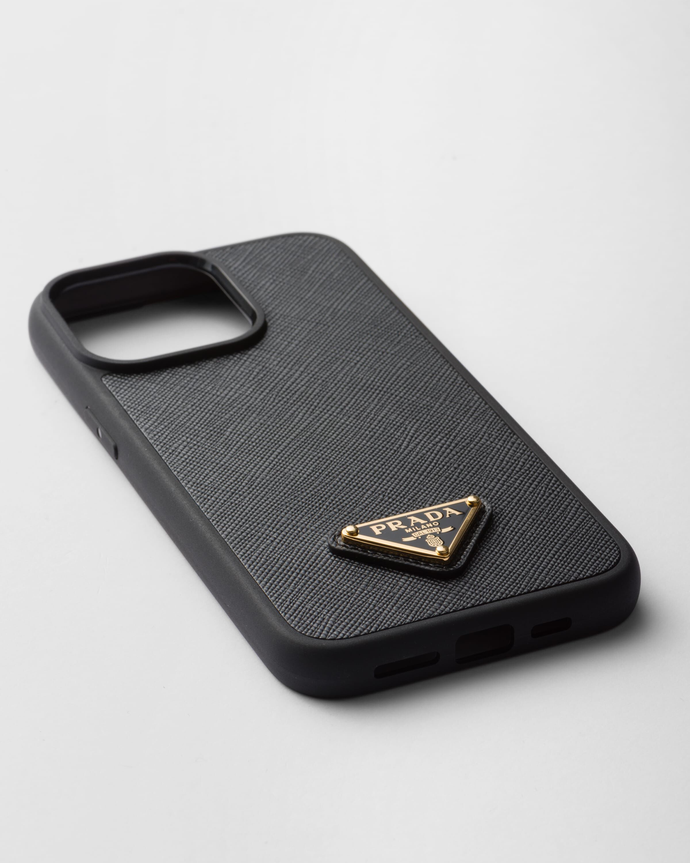 Saffiano leather cover for iPhone 15 Pro Max