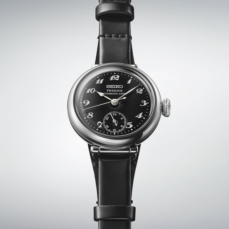 Presage Craftsmanship Series Limited Edition Black Enamel Dial Strap 35mm Watch Porter Classic Collaboration, , hi-res