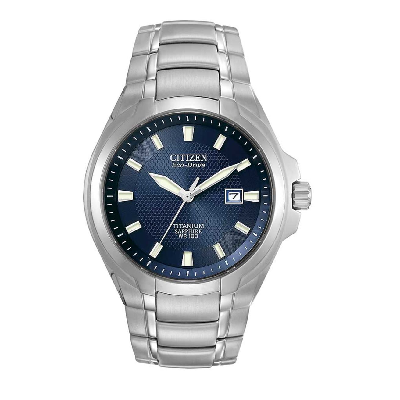 Citizen Eco Drive Blue Dial Titanium Case Men S Watch Watches