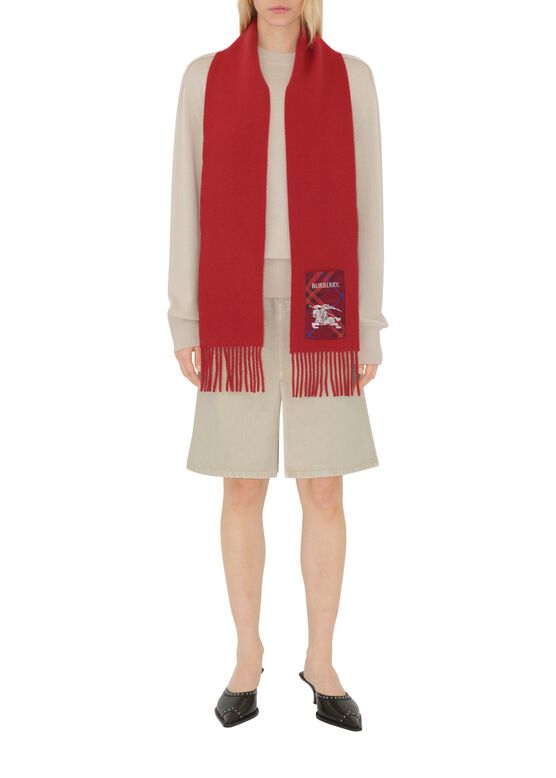 Check Label Cashmere Scarf, , hi-res