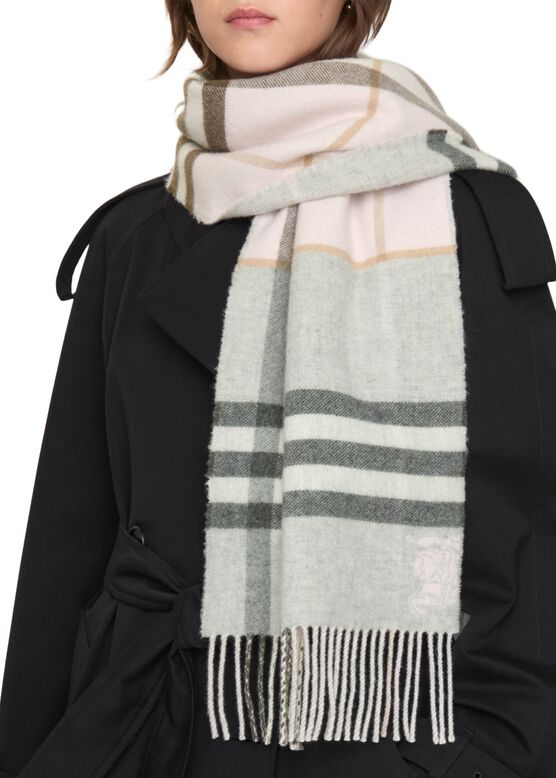 Contrast Check Cashmere Scarf, , hi-res