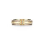Tiffany T Narrow Pavé Diamond Ring in Yellow Gold - Size 5 1/2
