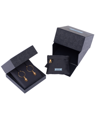Prada Fine Jewellery gold and diamond earrings, , hi-res