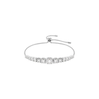 Matrix Round Cuts Bracelet - White Rhodium