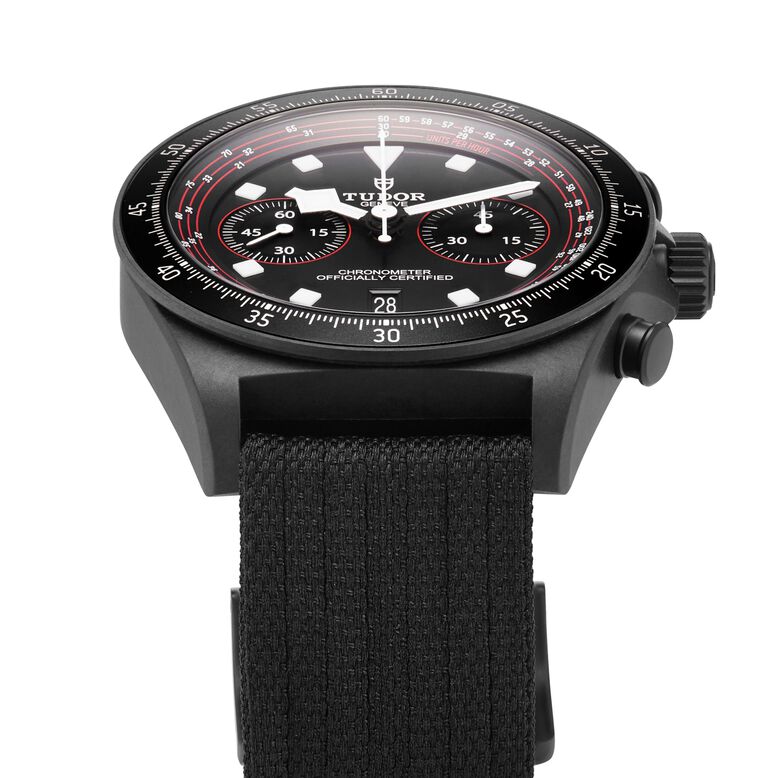 Pelagos FXD Chrono &quot;Cycling Edition&quot; 43mm black carbon composite case black fabric strap, , hi-res
