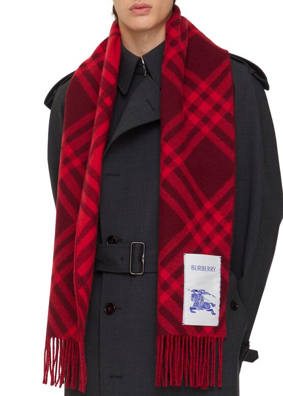 Check Cashmere Scarf, , hi-res