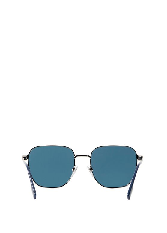 Stripe Detail Square Frame Sunglasses, , hi-res