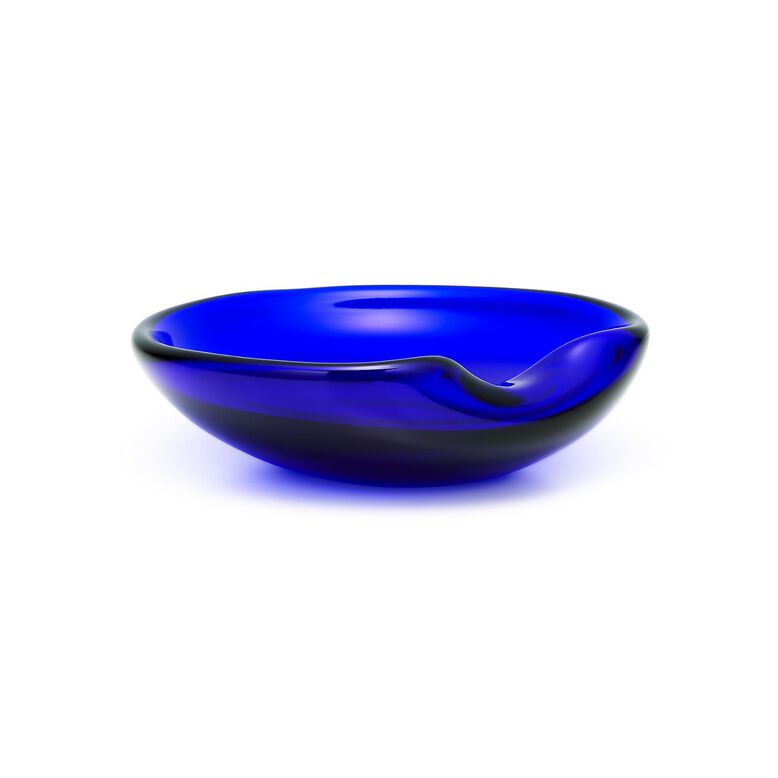 Elsa Peretti&reg; Thumbprint dish in cobalt Venetian glass. More sizes available. - Size 5 in, , hi-res