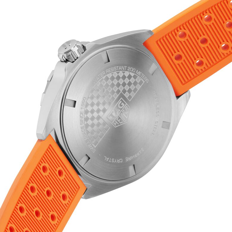 Formula 1 43mm Mens Watch Orange Rubber Strap, , hi-res