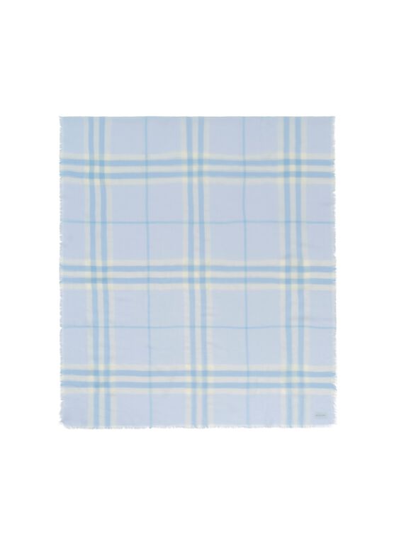 Wide Check Wool Scarf, , hi-res