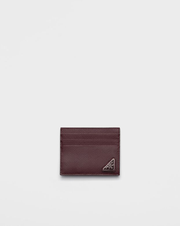 Saffiano leather card holder, , hi-res