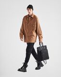 Re-Nylon and Saffiano leather tote bag, , hi-res