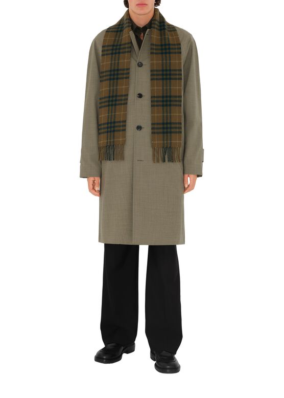 Narrow Check Cashmere Scarf, , hi-res