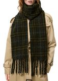 Narrow Check Alpaca Wool Blend Scarf, , hi-res