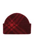 Check Mohair Wool Blend Beanie, , hi-res