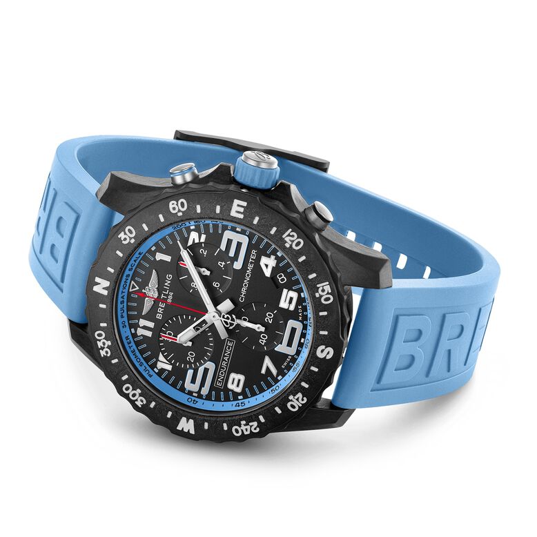 Endurance Pro 44mm Turquoise Rubber Strap Watch, , hi-res