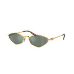 Logo Sunglasses 0MU 56ZS - Green Mirror Internal Silver