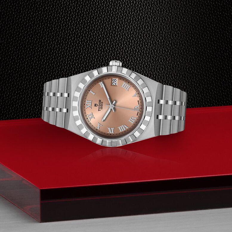 Royal 34mm Steel Case Salmon Dial, , hi-res