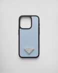 Saffiano leather cover for iPhone 15 Pro