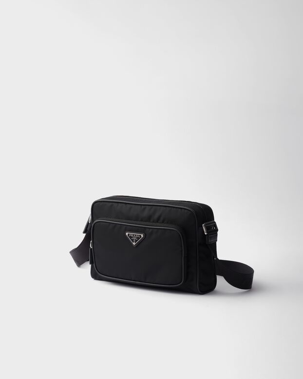 Small Re-Nylon and Saffiano leather shoulder bag, , hi-res