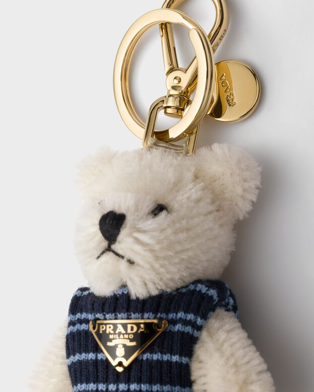 Teddy bear key ring charm with metal ring, , hi-res