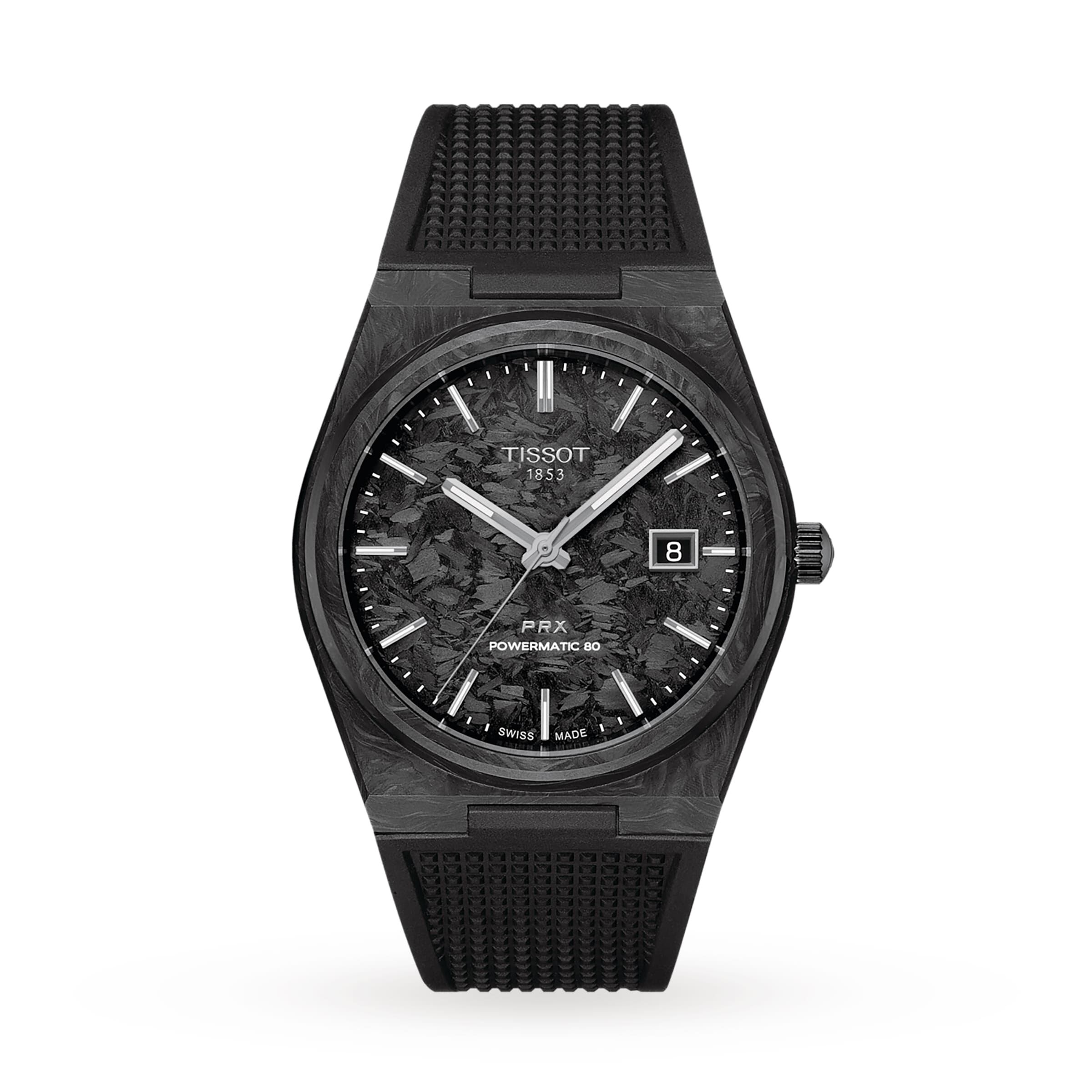 Tissot PRX Powermatic 80 40mm Carbon Fine Watches | Heathrow