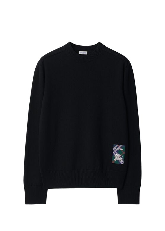 Check Label Wool Sweater, , hi-res