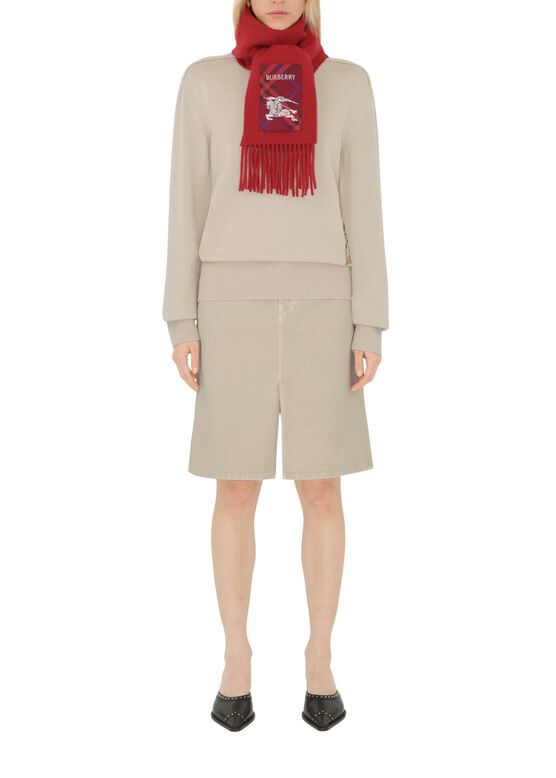 Check Label Cashmere Scarf, , hi-res