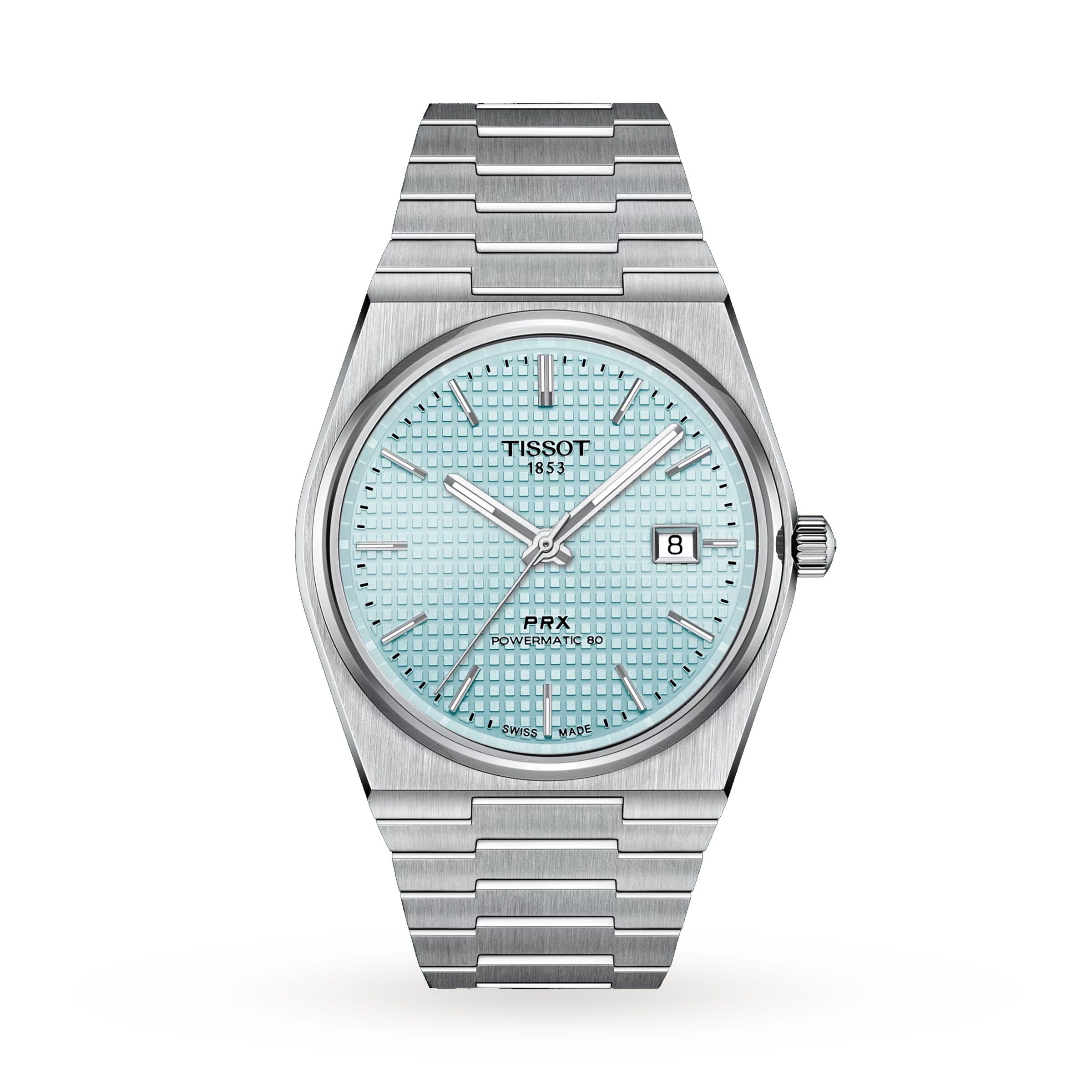 T Classic PRX Powermatic 80 40mm Mens Watch Light Blue