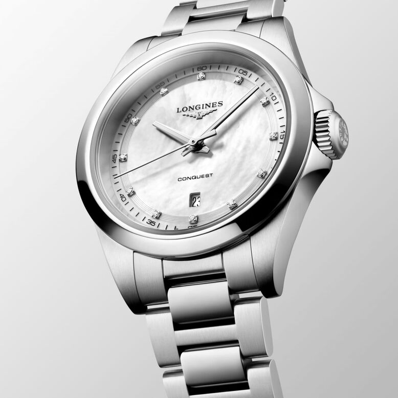 Conquest Quartz 30mm Ladies Watch Mother Of Pearl, , hi-res