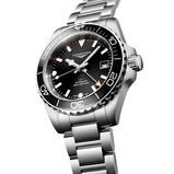 Hydroconquest GMT 41mm Mens Watch Black Stainless Steel, , hi-res