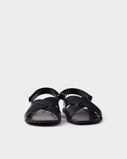 Dec&ograve; leather crisscross sandals, , hi-res