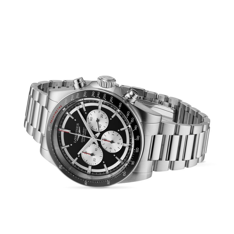 Conquest Chronograph 42mm Mens Watch Black, , hi-res