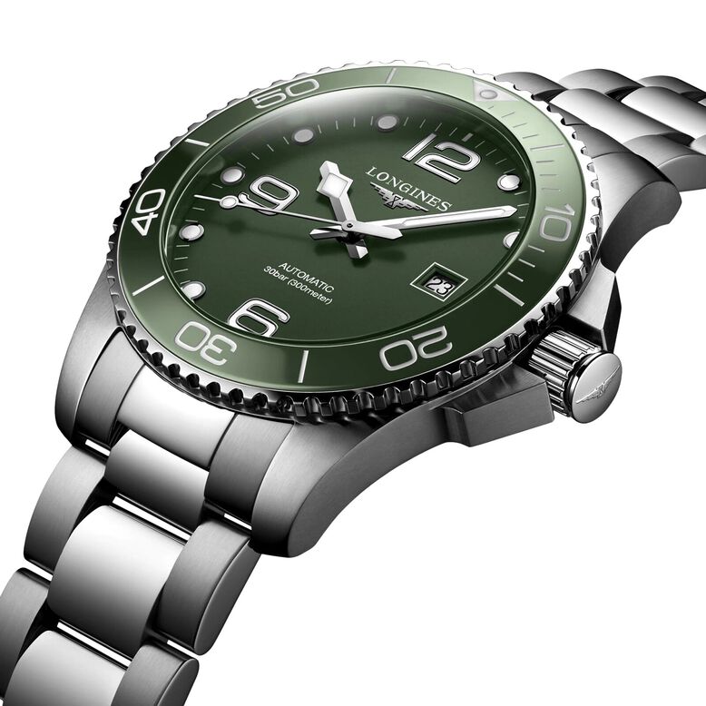 HydroConquest 43mm Mens Watch Green, , hi-res