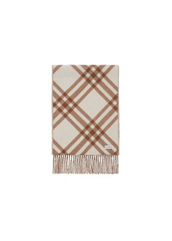 Check Cashmere Scarf, , hi-res