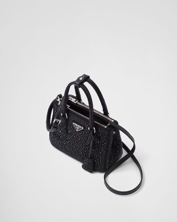 Prada Galleria satin mini-bag with crystals, , hi-res