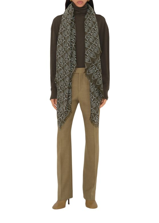 B Shield Wool Scarf, , hi-res
