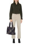 Small Check Knitted Tote, , hi-res