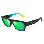 Sunglasses 638 Black Green Mirrored