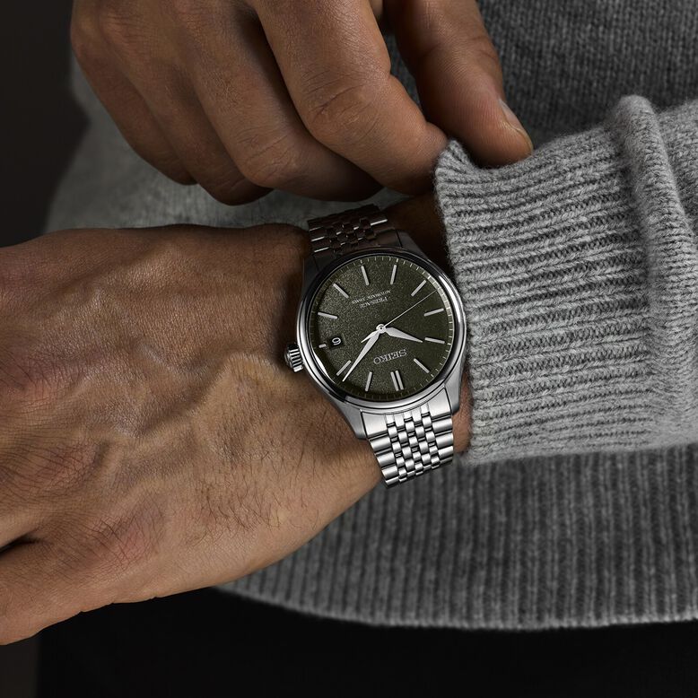 Presage Classic Series 'Sensaicha' 40mm Mens Watch Grey - Green, , hi-res